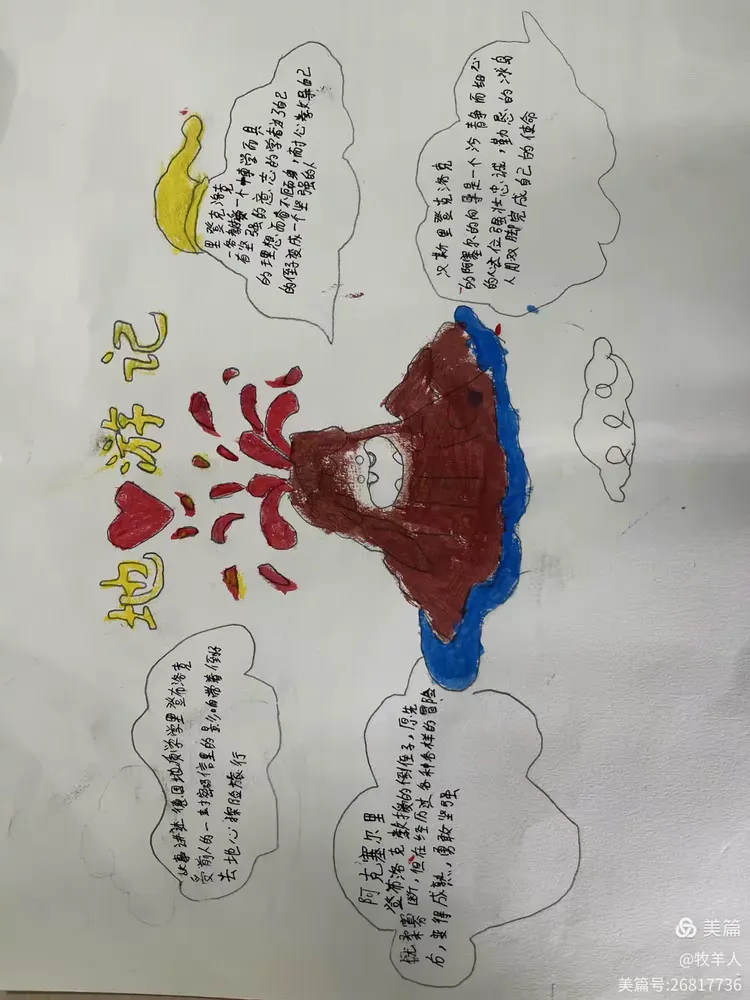 《地心游记》手抄报